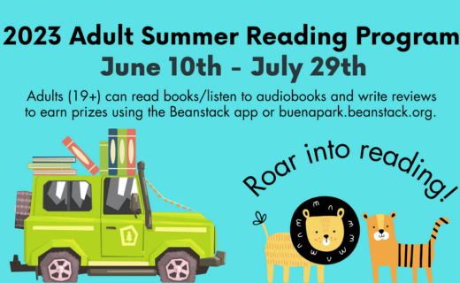Adult Summer Reading Program 2023 Buena Park Library District 